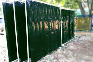 Cortina de PVC para área de soldagem